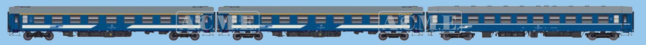 ACME 55354 - H0 - 3-tlg. Set IC-Personenwagen Savia, JŽ, Ep. V